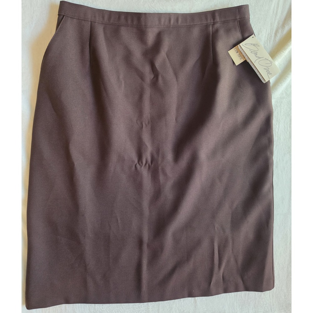 Vintage Bend Over Womens Skirt 22W Brown Straight Pencil USA Made NWT 36 Waist